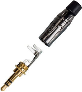 Amphenol 3.5mm (1/8") 3-Pole Stereo Phone Plug Connector with Gold-Plated Contacts / K-Series