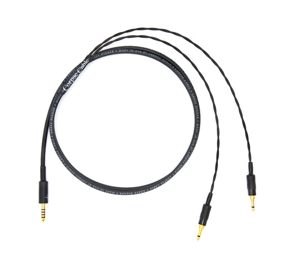 Câble Audio Équilibré 4.4mm 6N OCC Cuivre Plaqué Argent 3m - Compatible Denon AH-D7200 & Focal