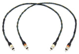 Earth Rocker RCA Interconnects with Custom Black Sleeving - Ultraplate Connectors - 4X19 AWG - 2ft Pair