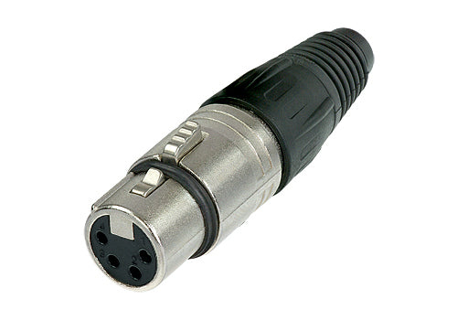 Neutrik 4-Pin Female XLR Connector with Nickel Housing & Silver Contacts / NC4FX